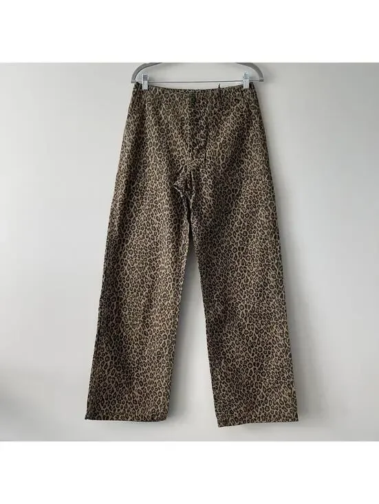 NWT ~ R13 Wide Leg Utility Pant in Leopard  Size 26 - Picture 2 of 8